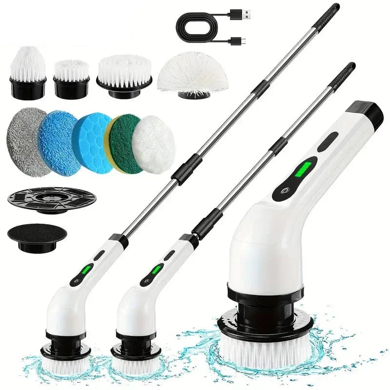 Electric Rotary Floor Scrubber with Replaceable Brush Heads
